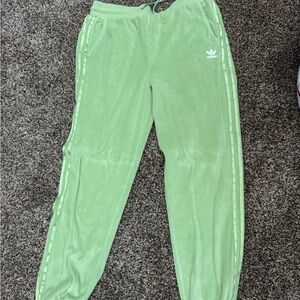 Adidas Velour Green Track Pants